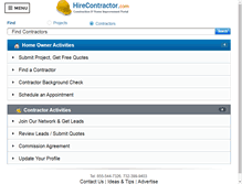 Tablet Screenshot of hirecontractor.com